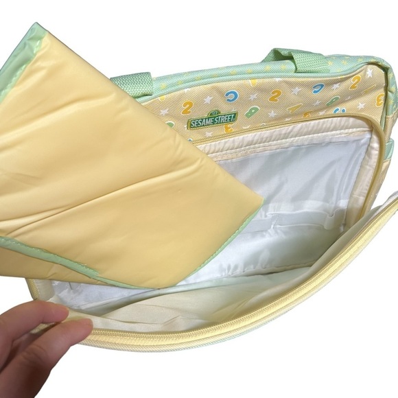 NWT Sesame Street Diaper Bag Light Yellow Mint Green - Picture 5 of 9